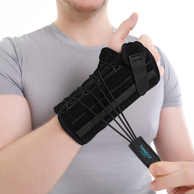 TANDCF bestlife Unisex Universal Wrist Lacer Wrist Brace for Carpal Tunnel Syndrome De Quervains SyndromeAdjustable Night Wrist Support Brace with Splints Right Hand For Women MenGreat for Wrist PainSprainSports InjuriesJoint InstabilityArthritisWrist TendonitisRightUniversal